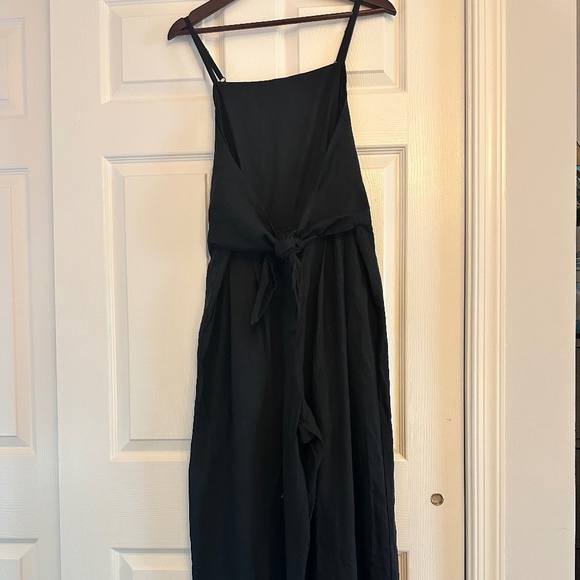 Madewell Tie-Front Jumpsuit – Black – Size 12 – Style NK505 – New With Tags - Picture 2 of 5